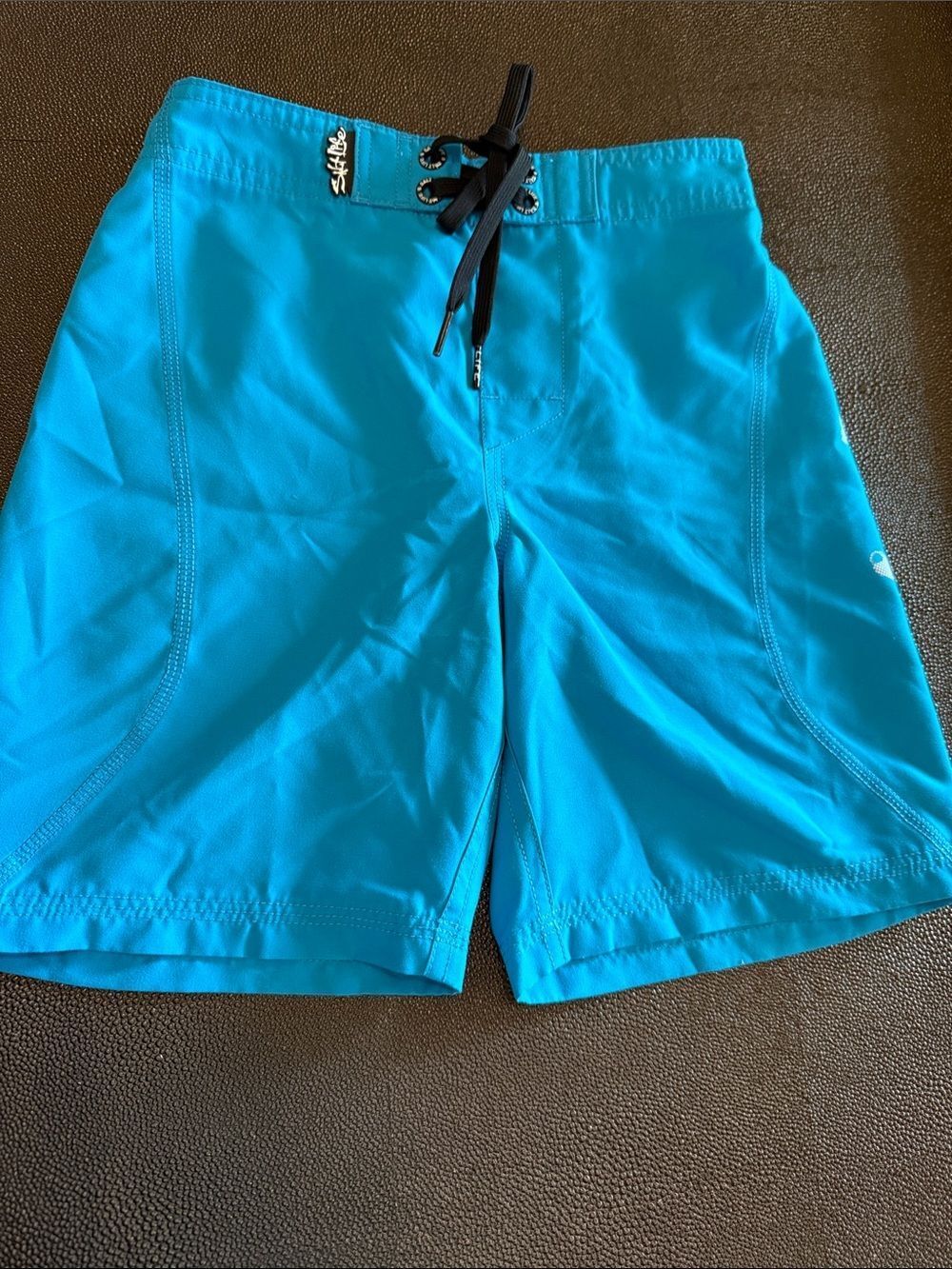 Salt Life Kids Aqua Blue Swim Trunks Board Shorts size YXS